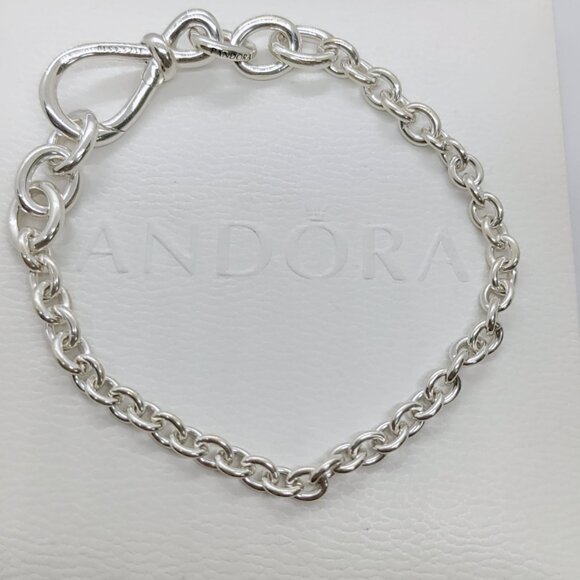 Pandora Chunky Infinity Knot Chain Bracelet S925 Sterling Silver with box - Picture 4 of 5